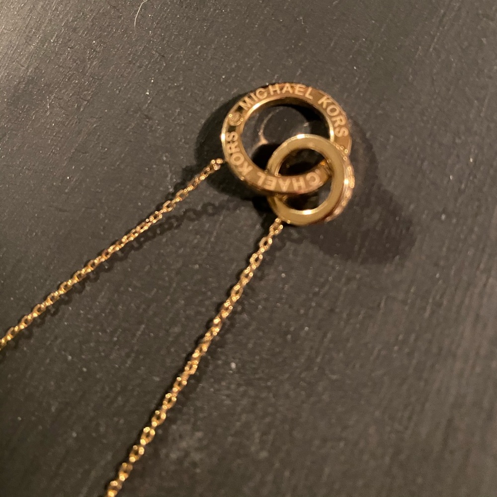 Michael Kors gold signature logo necklace - Picture 3 of 5